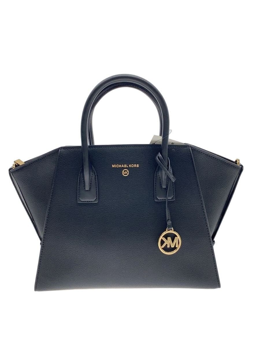 MICHAEL KORS Handbag Leather Black Plain CE-2302