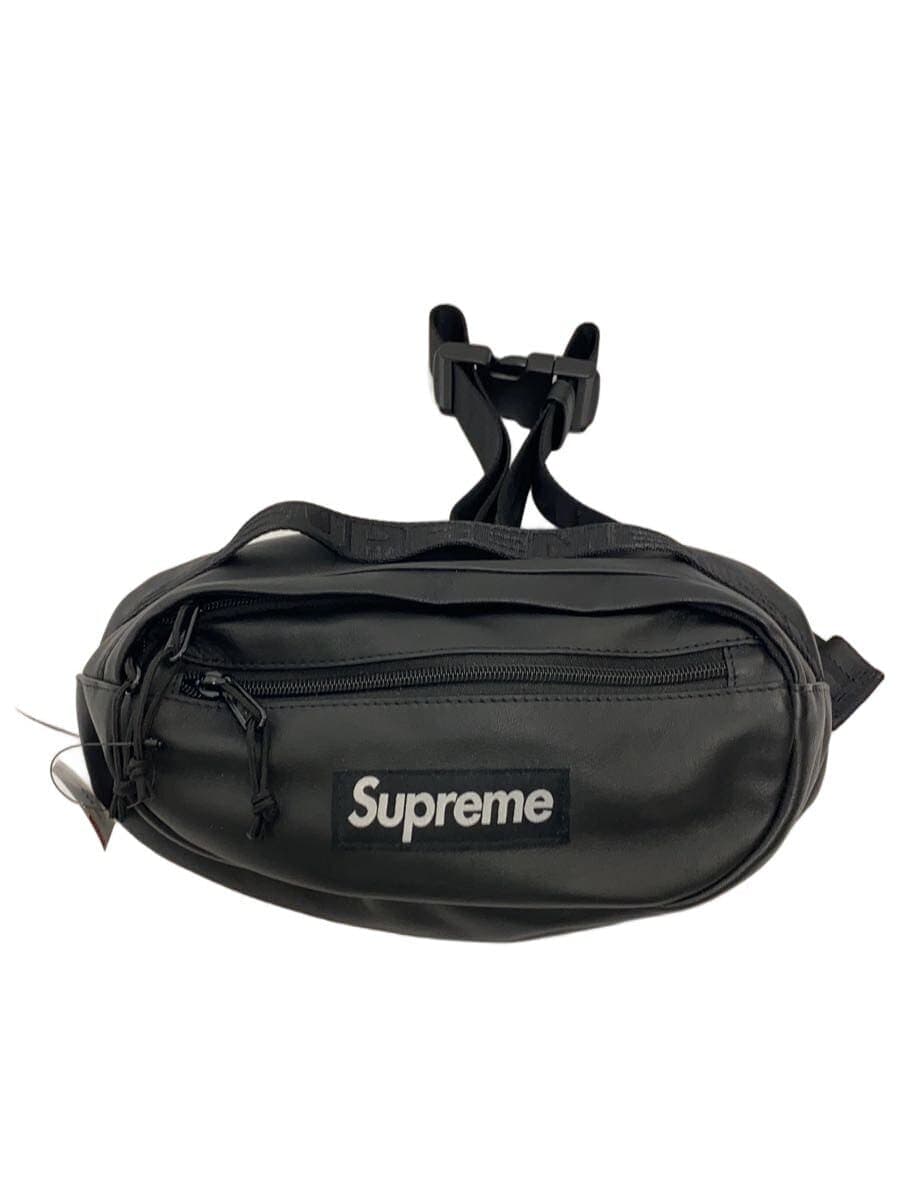 Supreme 24FW Leather Waist Bag Waist Bag Cowhide BLK