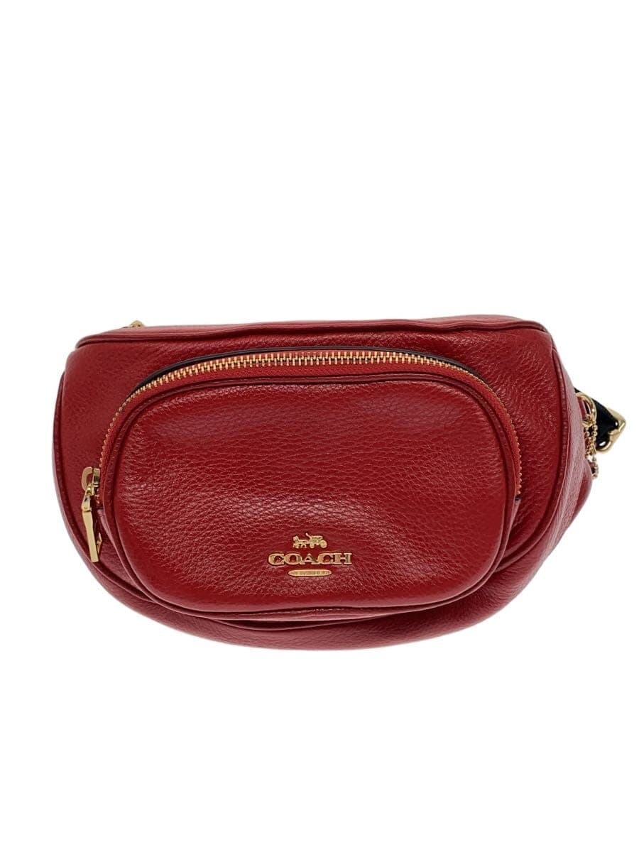 COACH Waist Bag Leather RED 6488