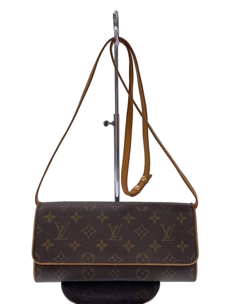 LOUIS VUITTON Pochette Twin GM_Monogram Canvas PVC BRW
