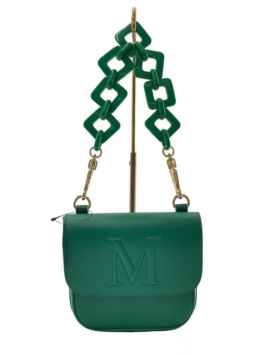 MAX MARA handbag leather GRN with shoulder strap