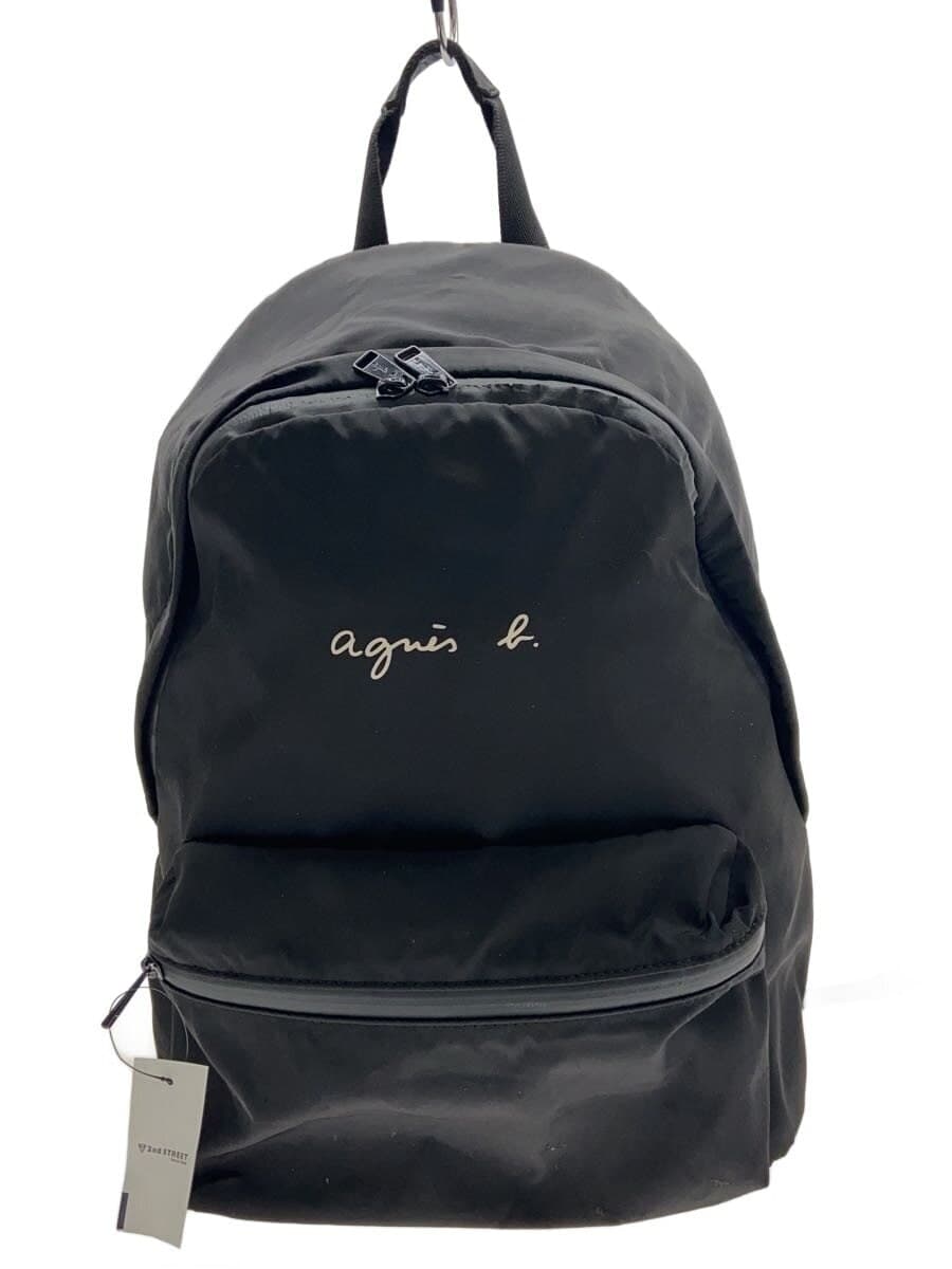 agnes b. Backpack Nylon BLK KS23-01