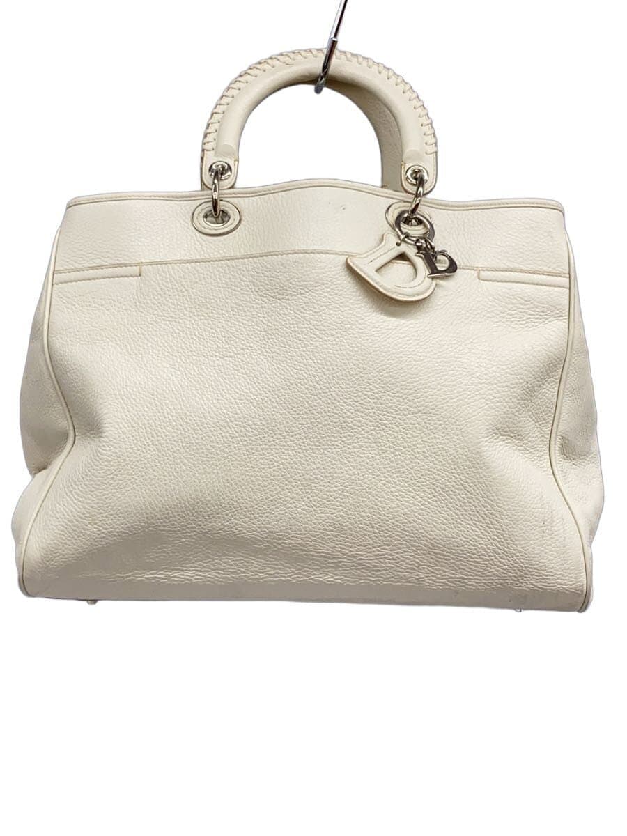 Christian Dior tote bag leather WHT