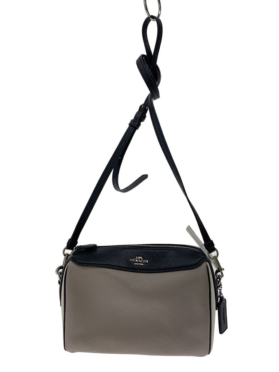 COACH Shoulder Bag Leather GRY F77685