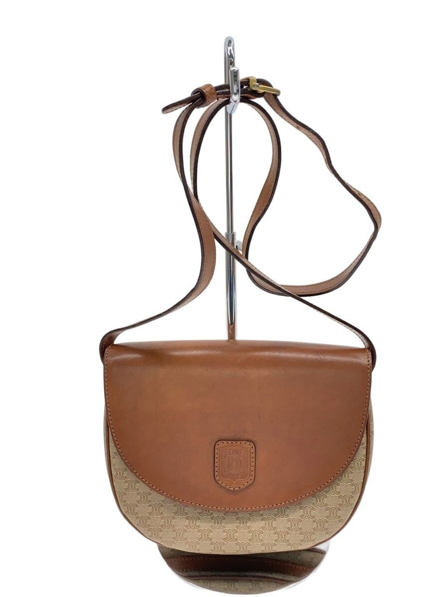 CELINE All Do Celine Macadam Pattern Shoulder Bag BRW All Over Pattern M06