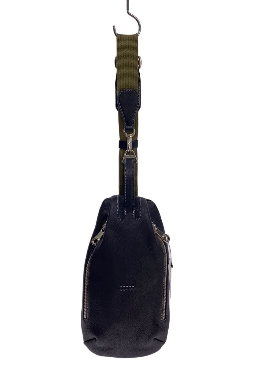 HMAEN Shoulder Bag Leather BLK Solid Body Bag