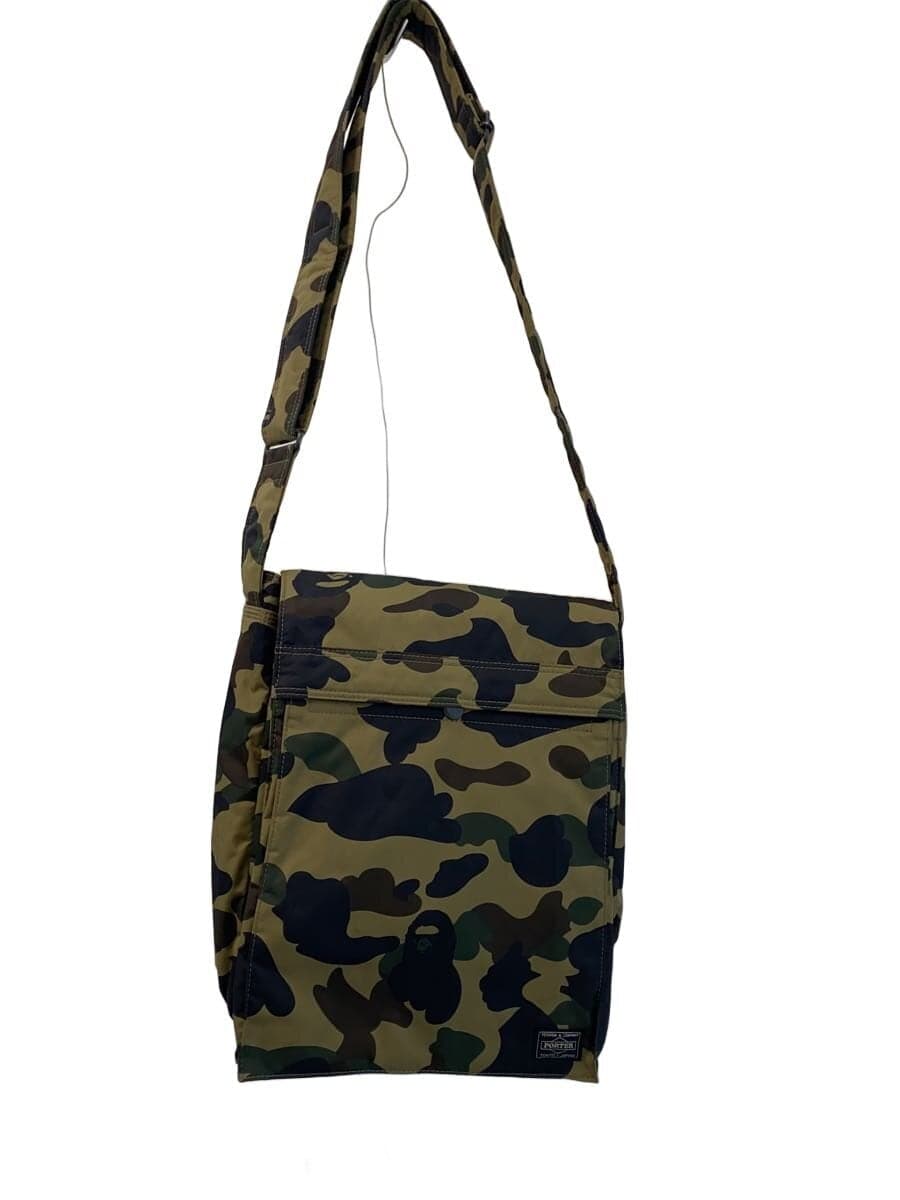 PORTER x A BATHING APE Shoulder Bag Polyester KHK All Over Pattern