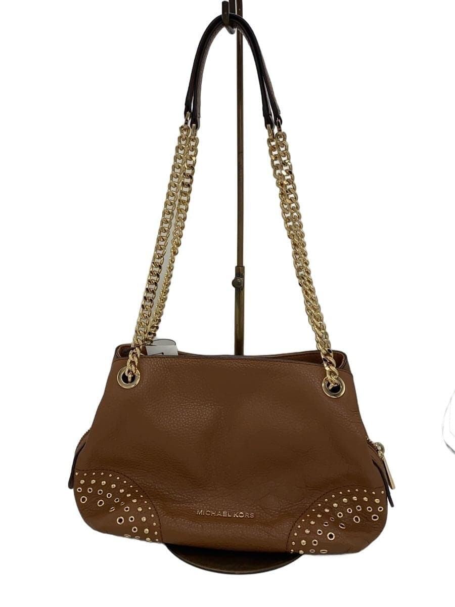 MICHAEL KORS Chain Shoulder Studs Shoulder Bag Leather BRW