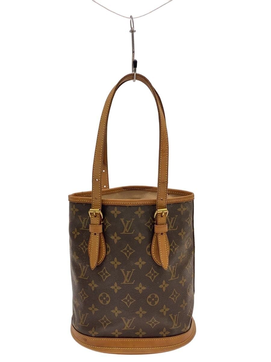 LOUIS VUITTON Petit Bucket_Monogram Canvas PVC BRW