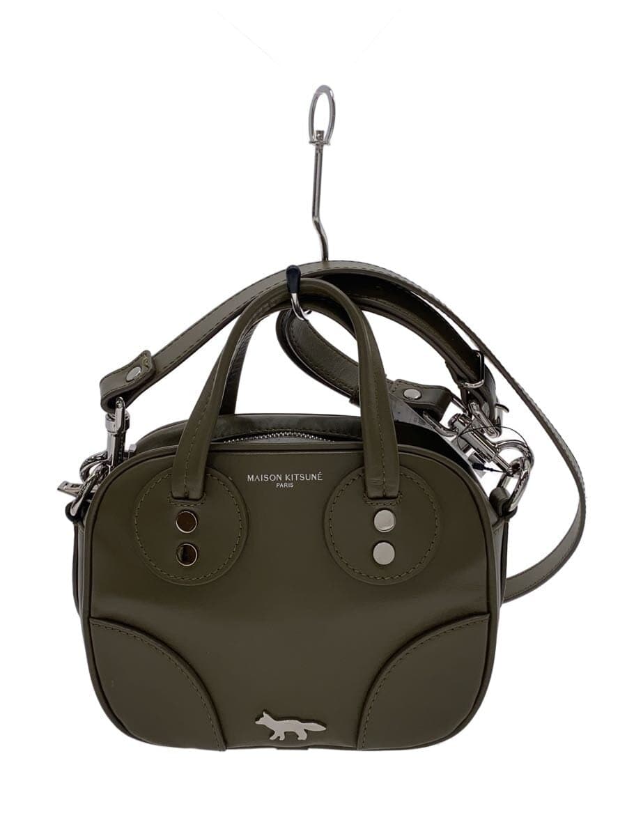 MAISON KITSUNE Shoulder Bag Leather KHK