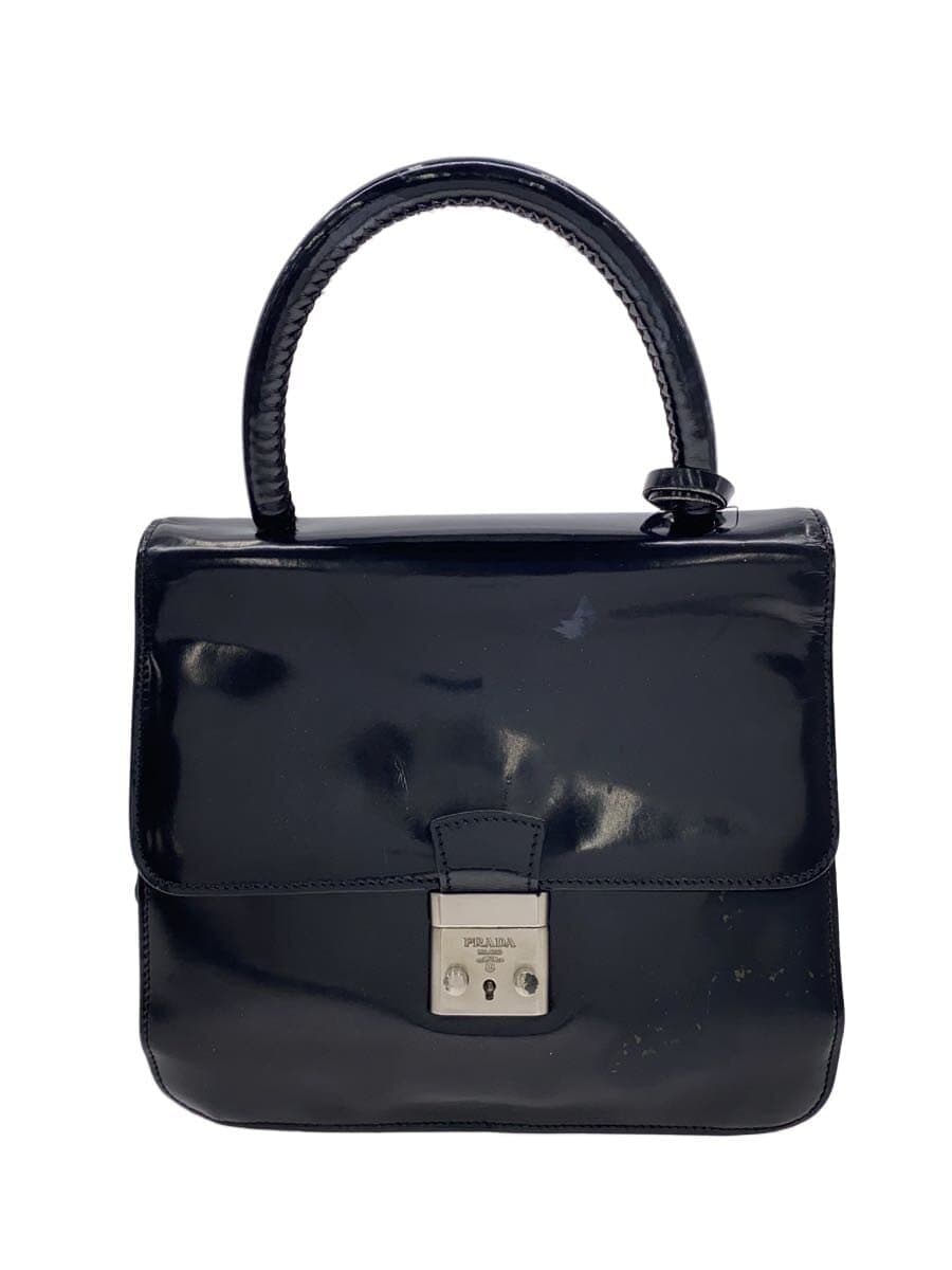 PRADA handbag enamel BLK