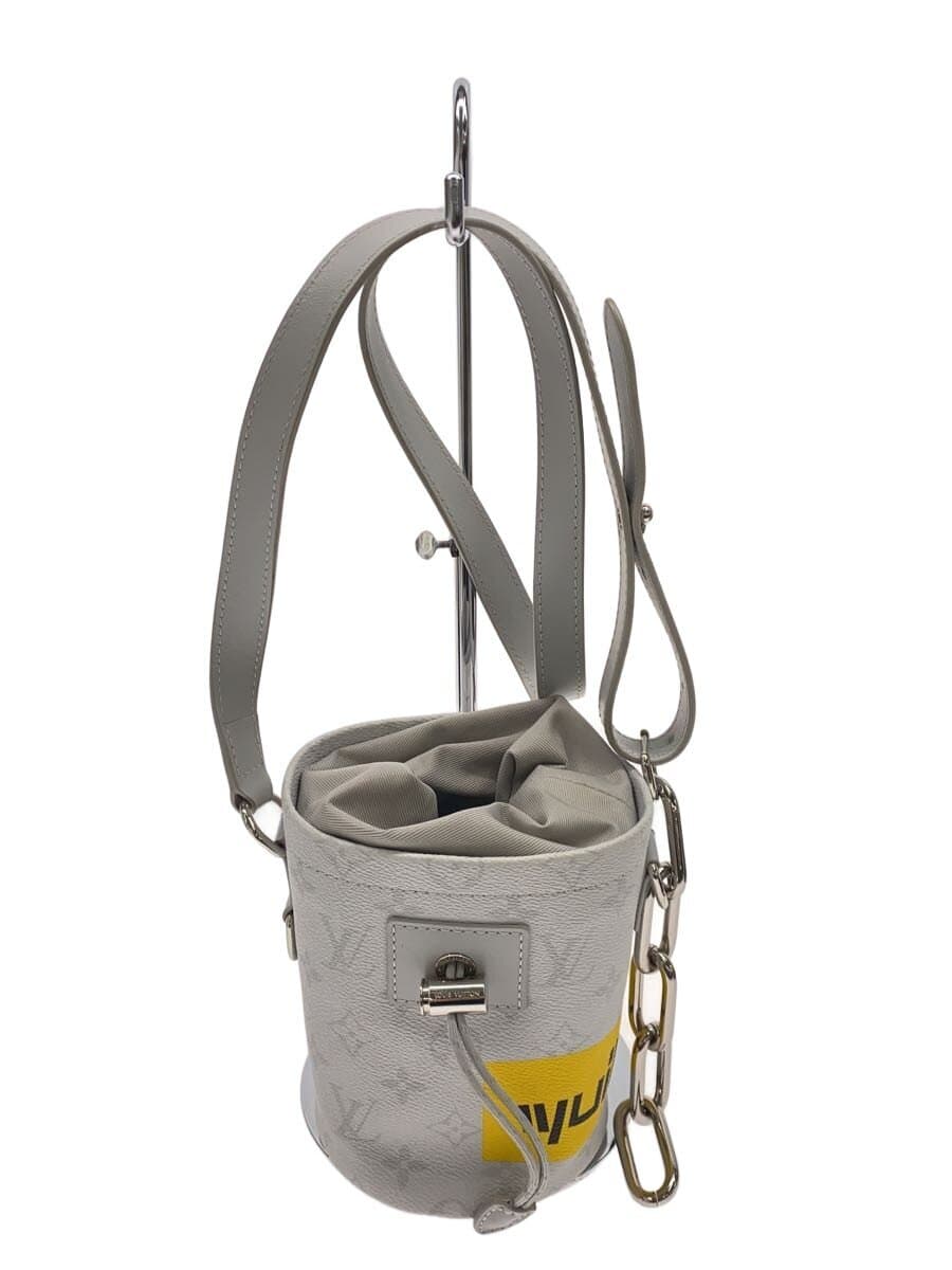 LOUIS VUITTON Choke Nano Bag_ Monogram White_LV Logo Print Shoulder Bag Drawing