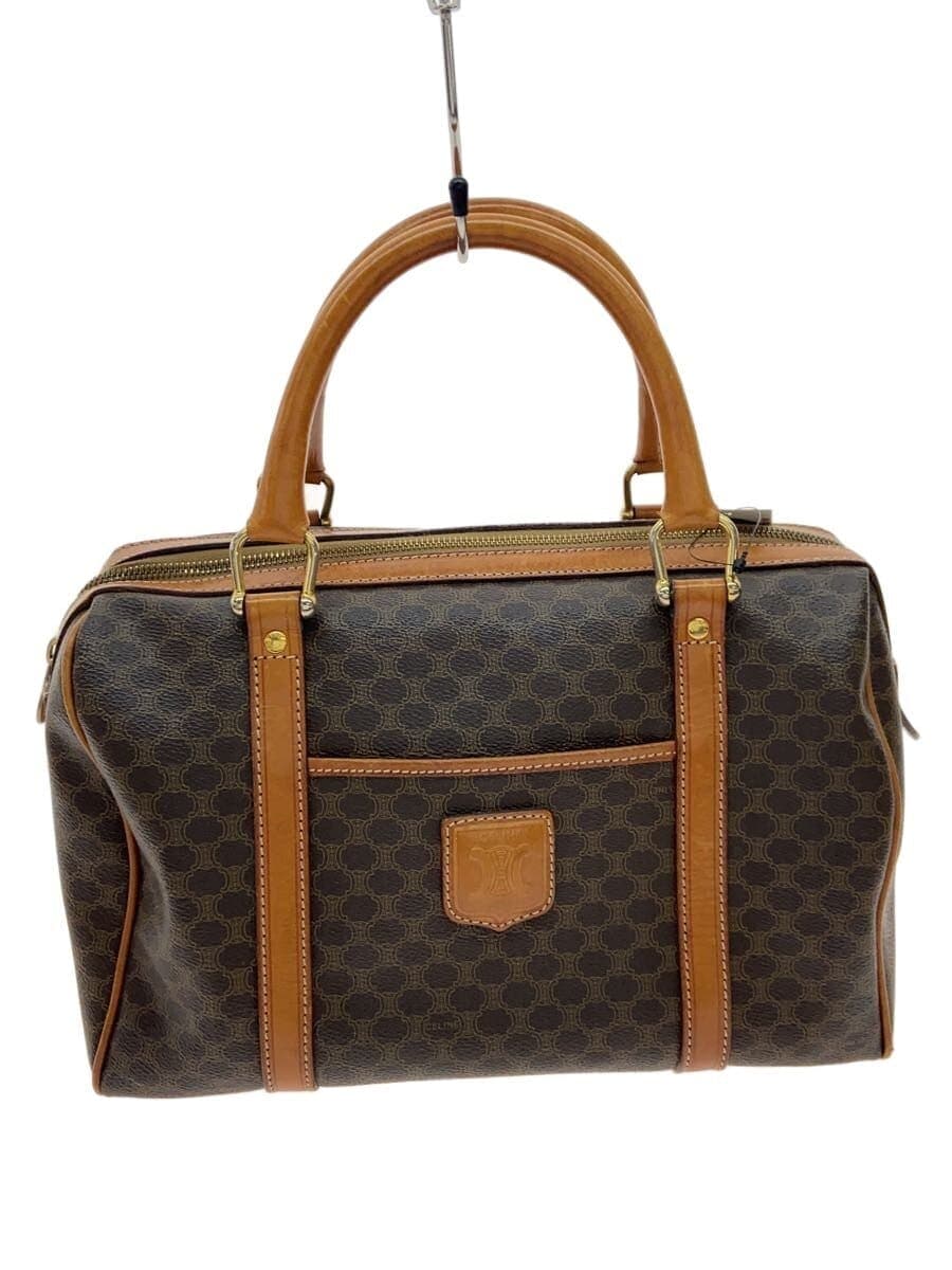 CELINE Mini Boston Bag PVC Brown All-over pattern M10