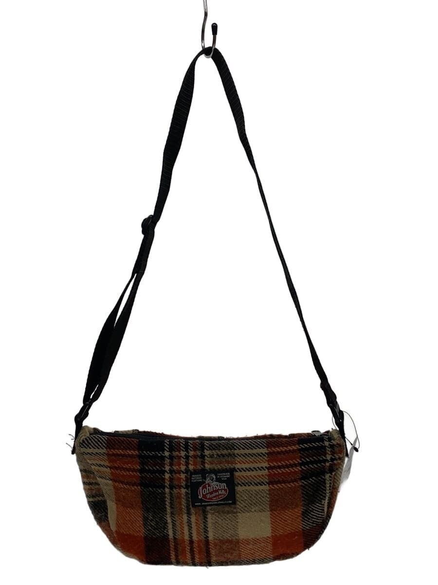 JOHNSON WOOLEN MILLS Shoulder Bag Wool BRW Check