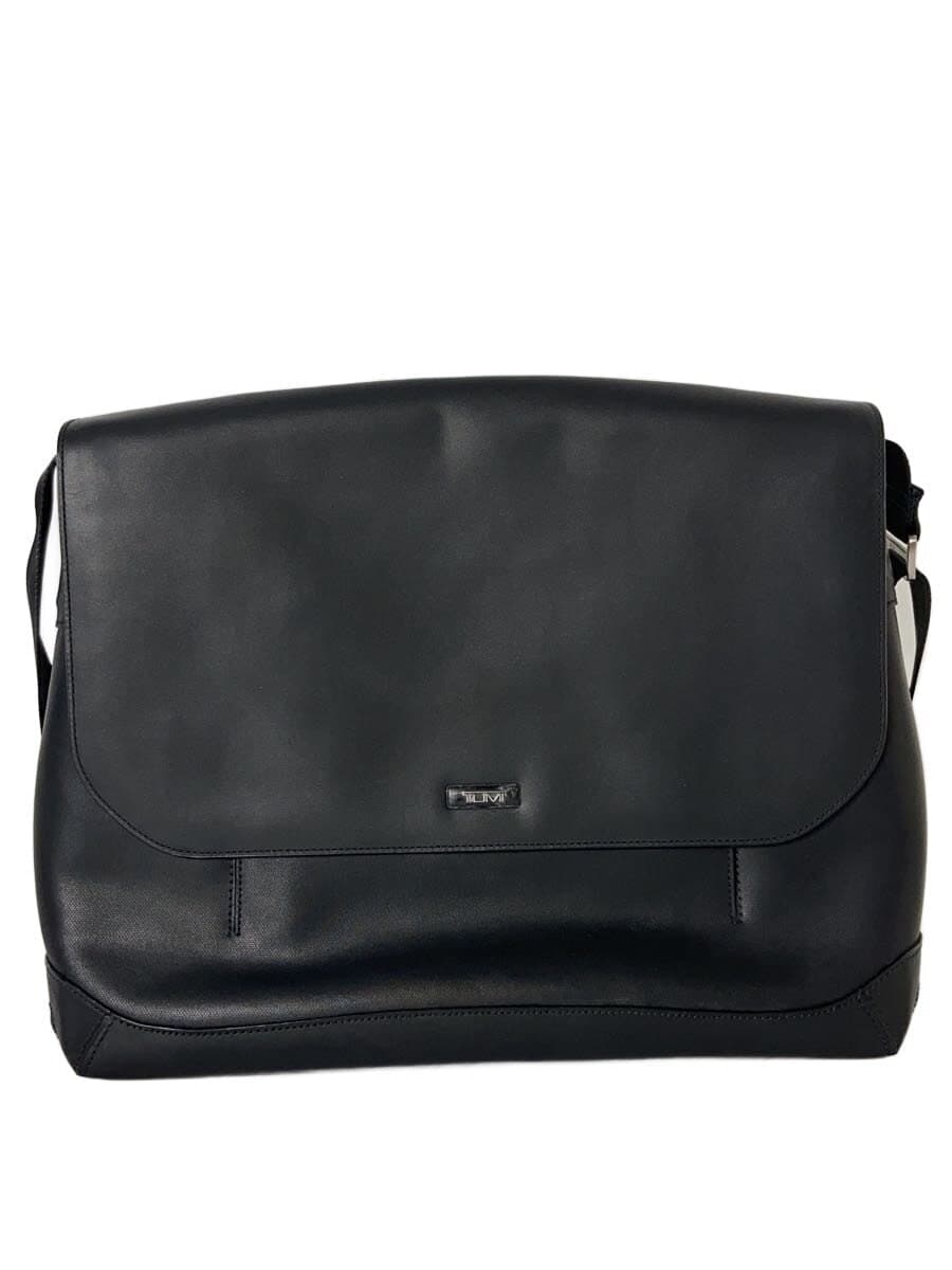 TUMI Bag Leather BLK 2948D TRACK MESSENGER BAG Truck Messenger Bag