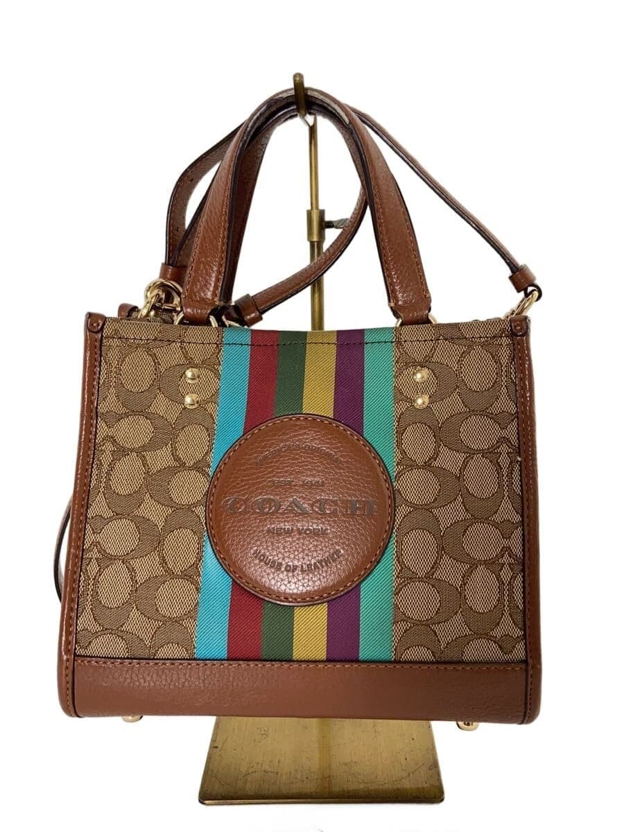 COACH Handbag Canvas Dempsey C5637 Shoulder Bag 2-Way Signature