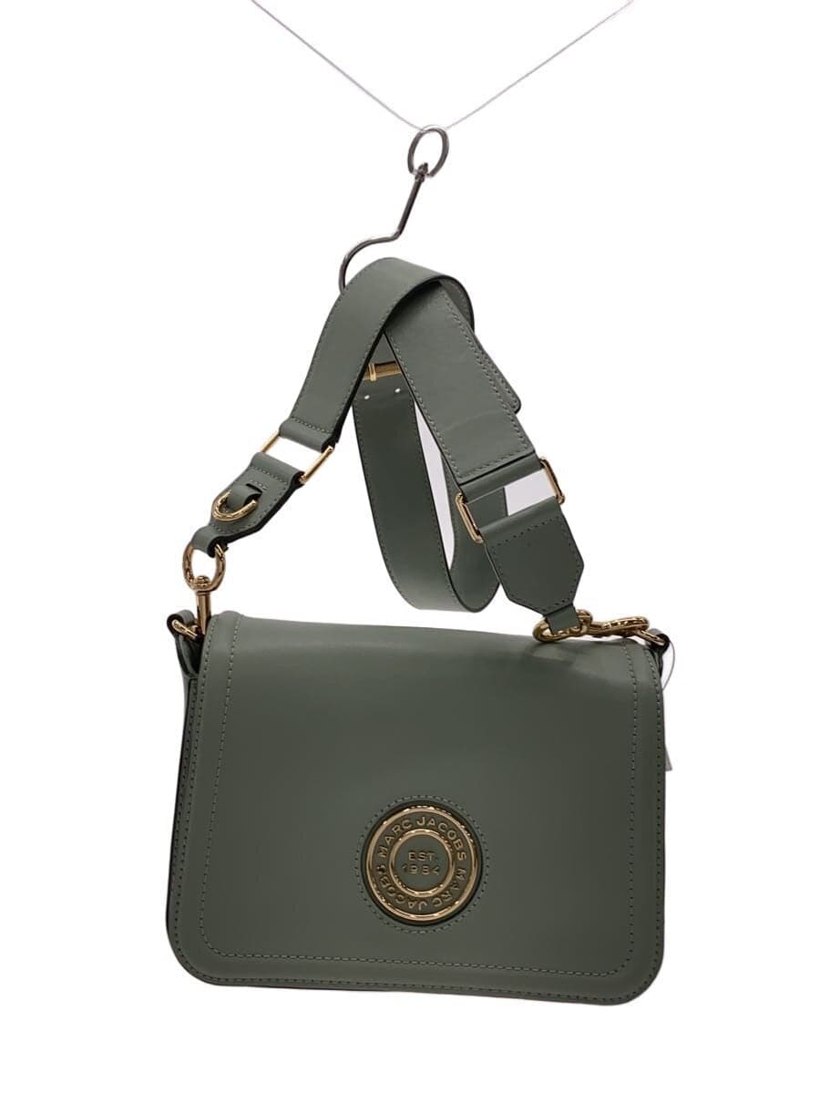 MARC JACOBS Shoulder Bag Leather GRN Solid Inside With Stain