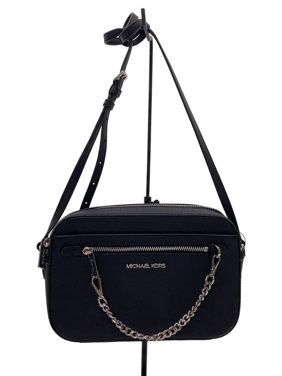 MICHAEL KORS Shoulder Bag Leather BLK PA-2305 Chain