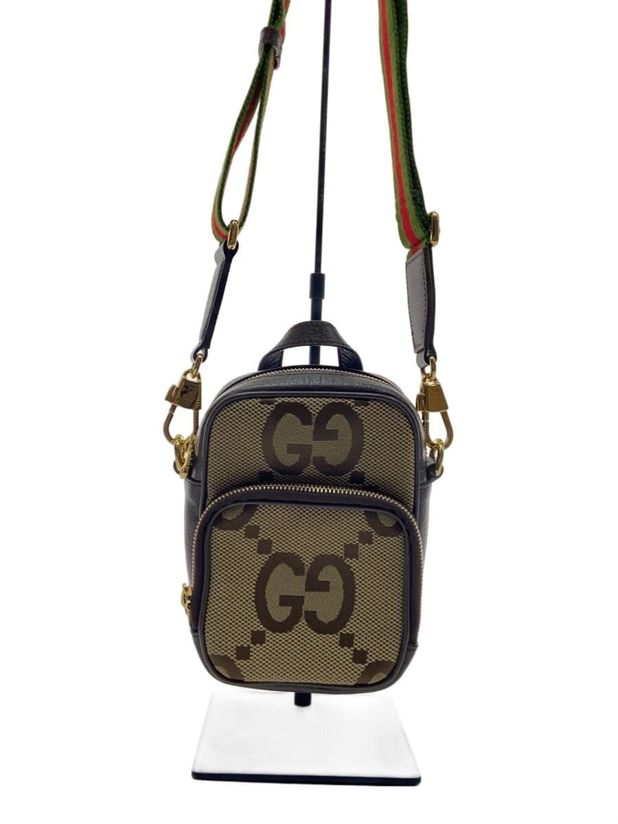 GUCCI Shoulder Bag_Jumbo GG Canvas Canvas BRW All Over Pattern