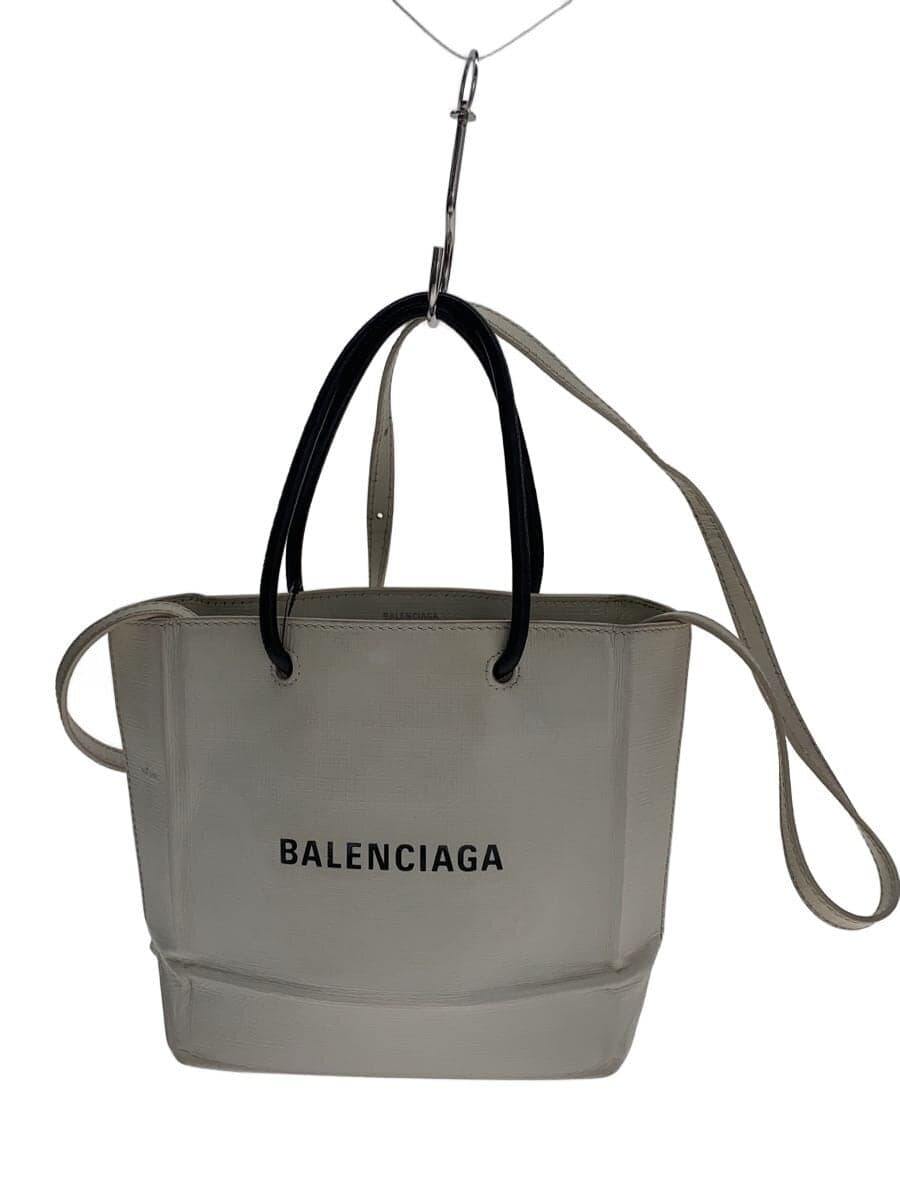BALENCIAGA Shoulder Bag Leather WHT