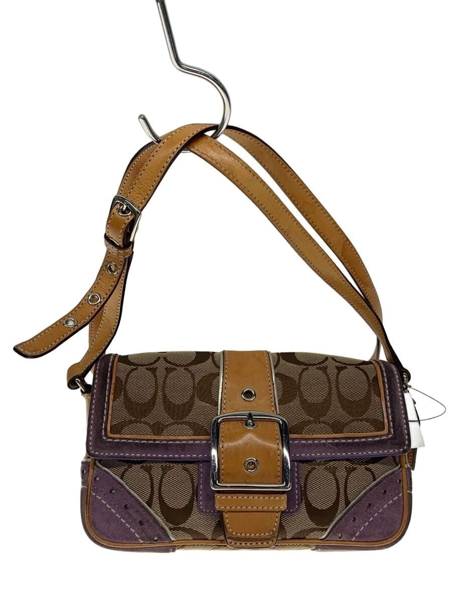COACH Bag Canvas BEG All-over Print
