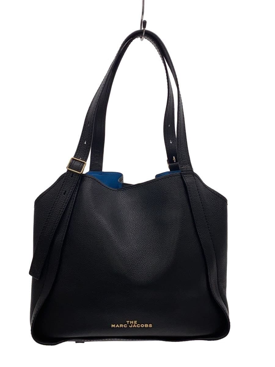 MARC JACOBS Tote Bag Leather Black Solid Color
