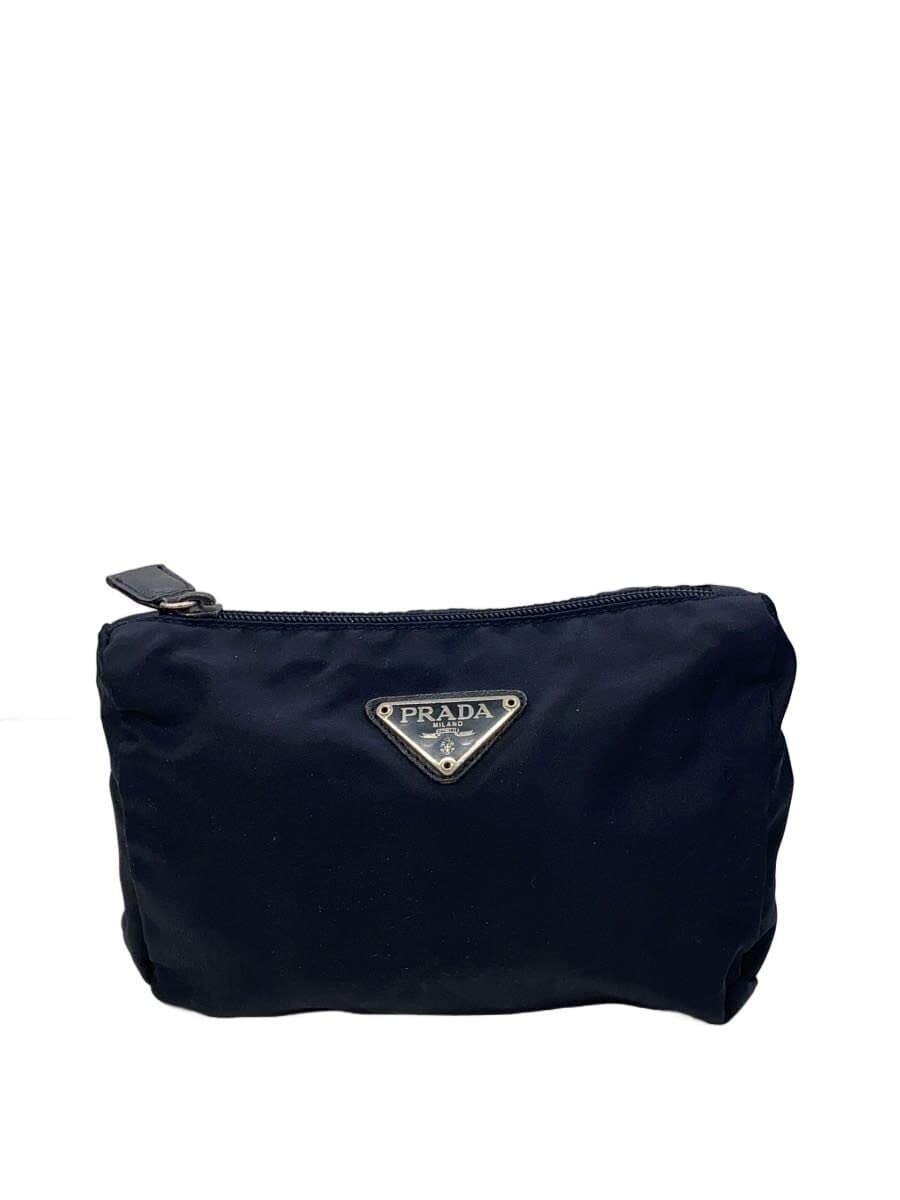 PRADA Black Nylon Pouch Nylon BLK Plain