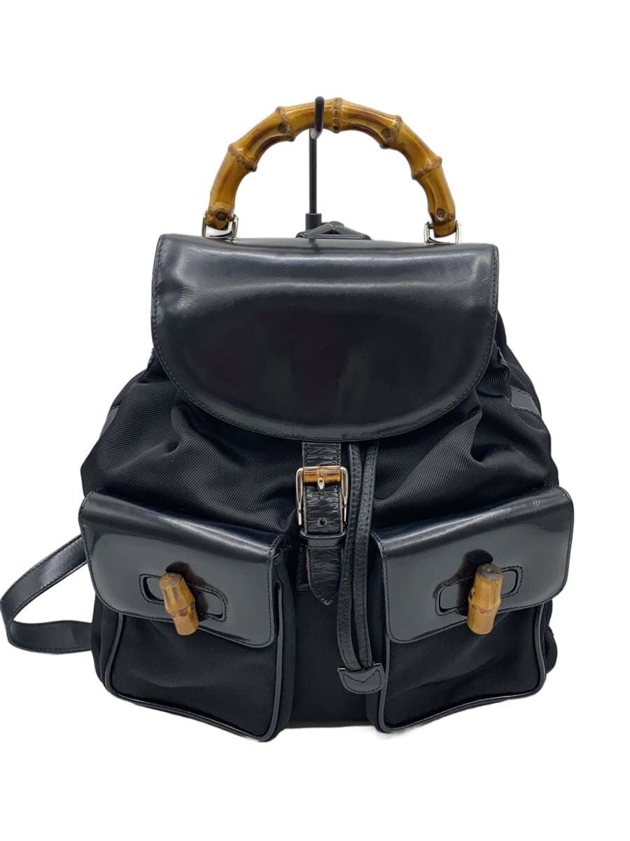 GUCCI Backpack_Bamboo Leather BLK 003・2058・0016