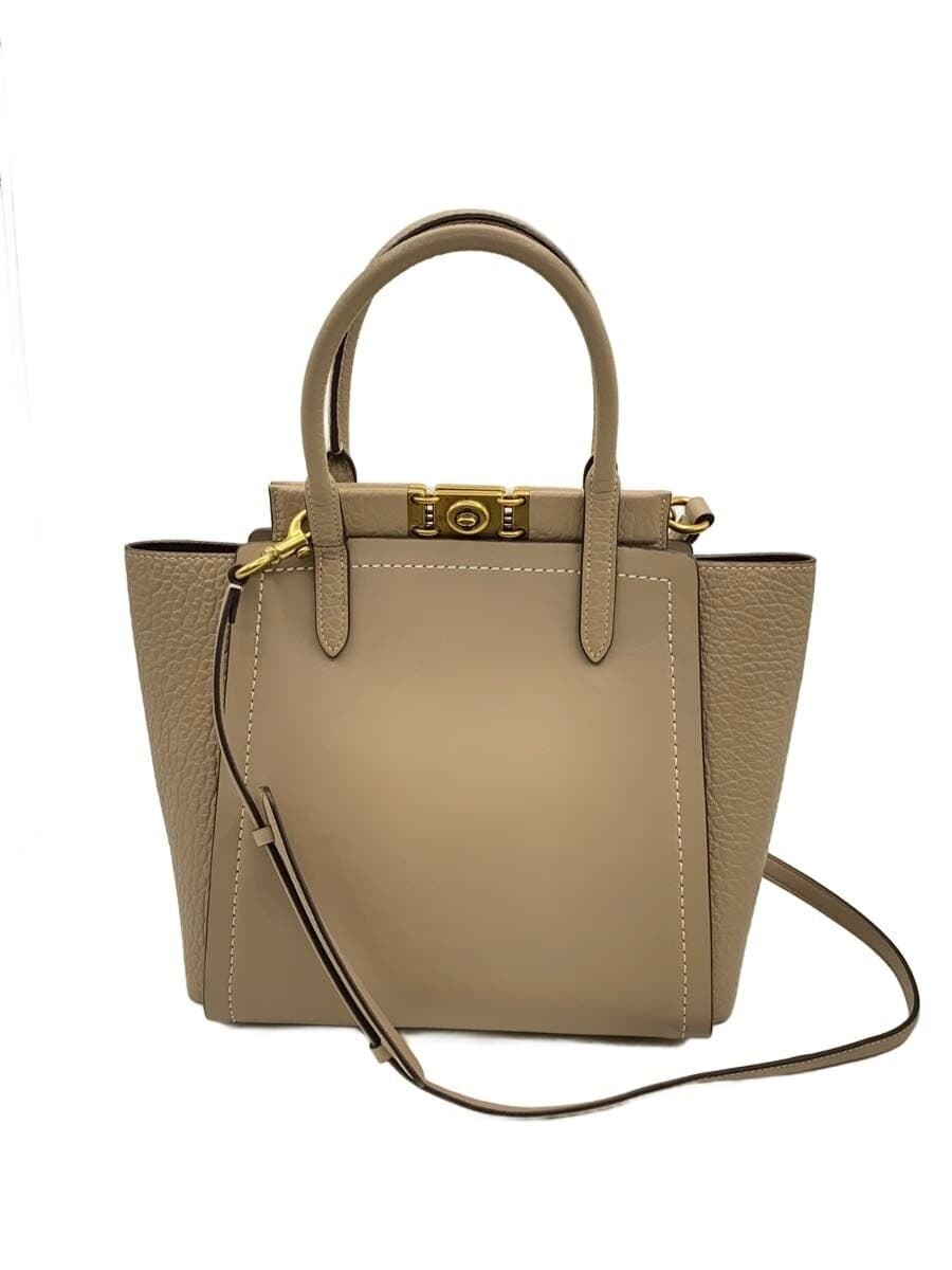 COACH Shoulder Bag Leather GRY Solid 79468