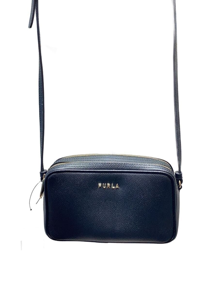FURLA Shoulder Bag Leather BLK Solid