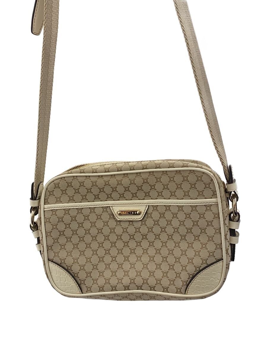 CELINE Macadam Shoulder Bag BEG