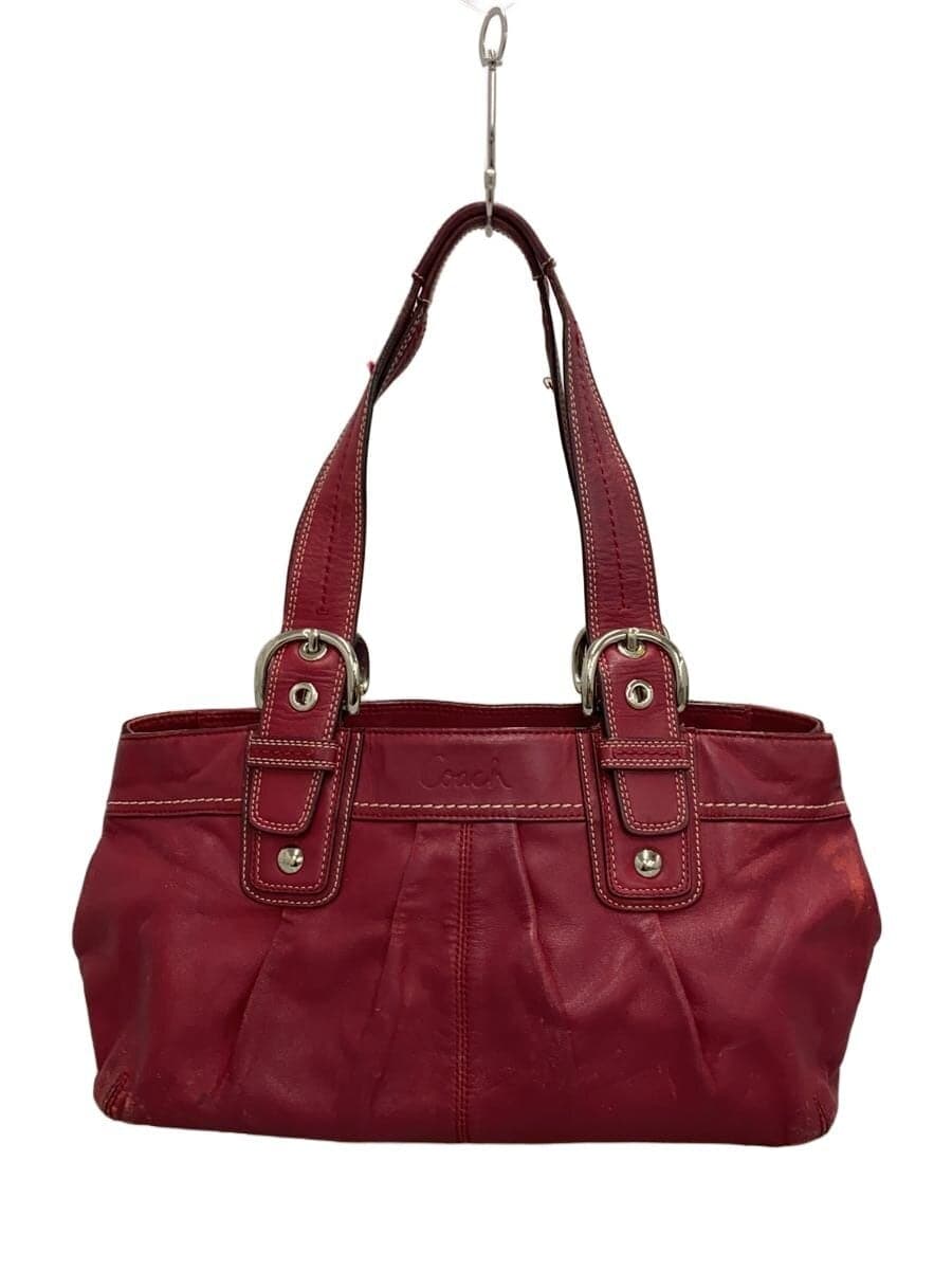 COACH Tote Bag Leather RED F13732