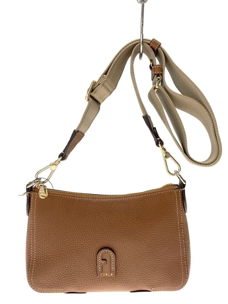 FURLA Shoulder Bag Leather BRW Solid wb00397