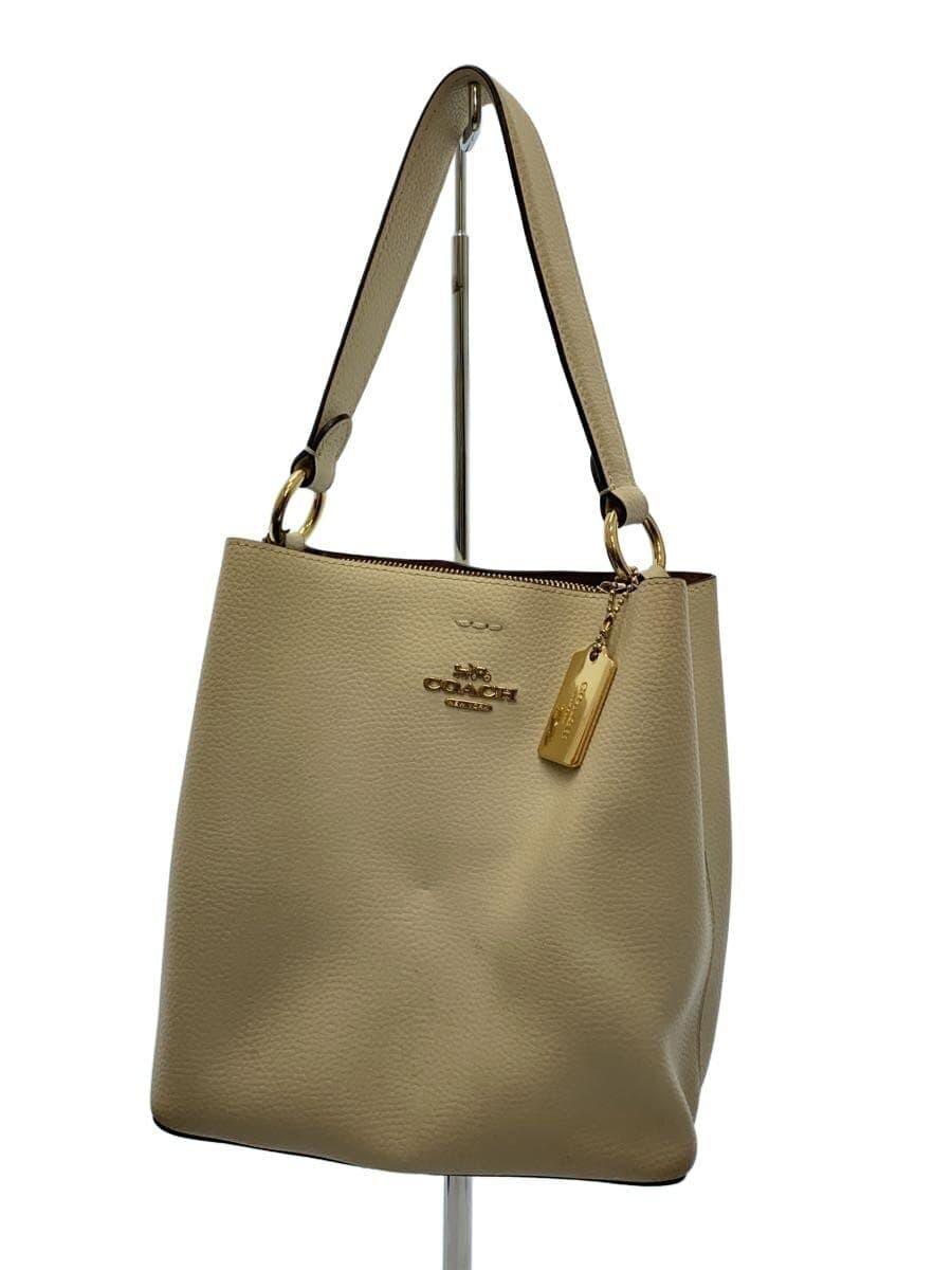 COACH Small Town Bucket Bag_Beige Leather BEG Solid