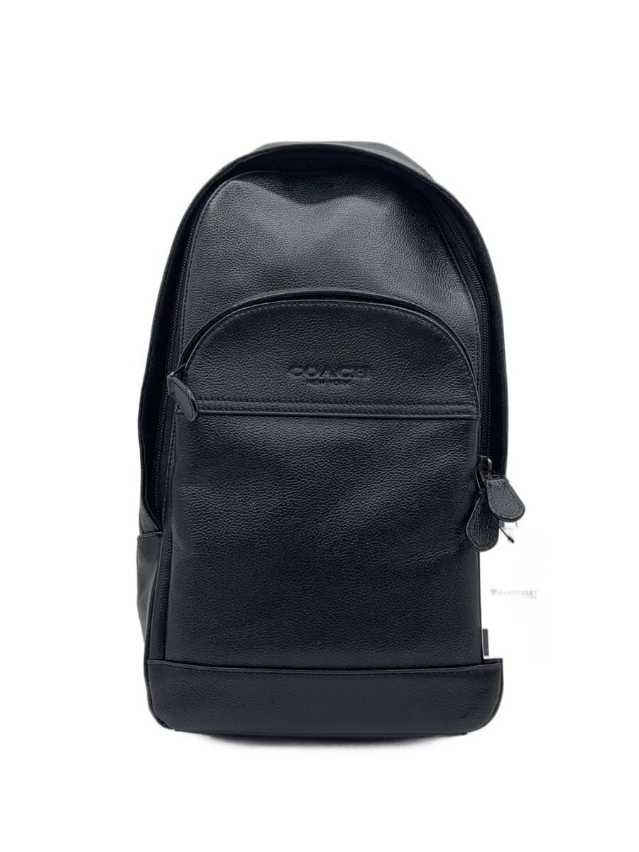 COACH Body Bag Leather Black Solid F49312