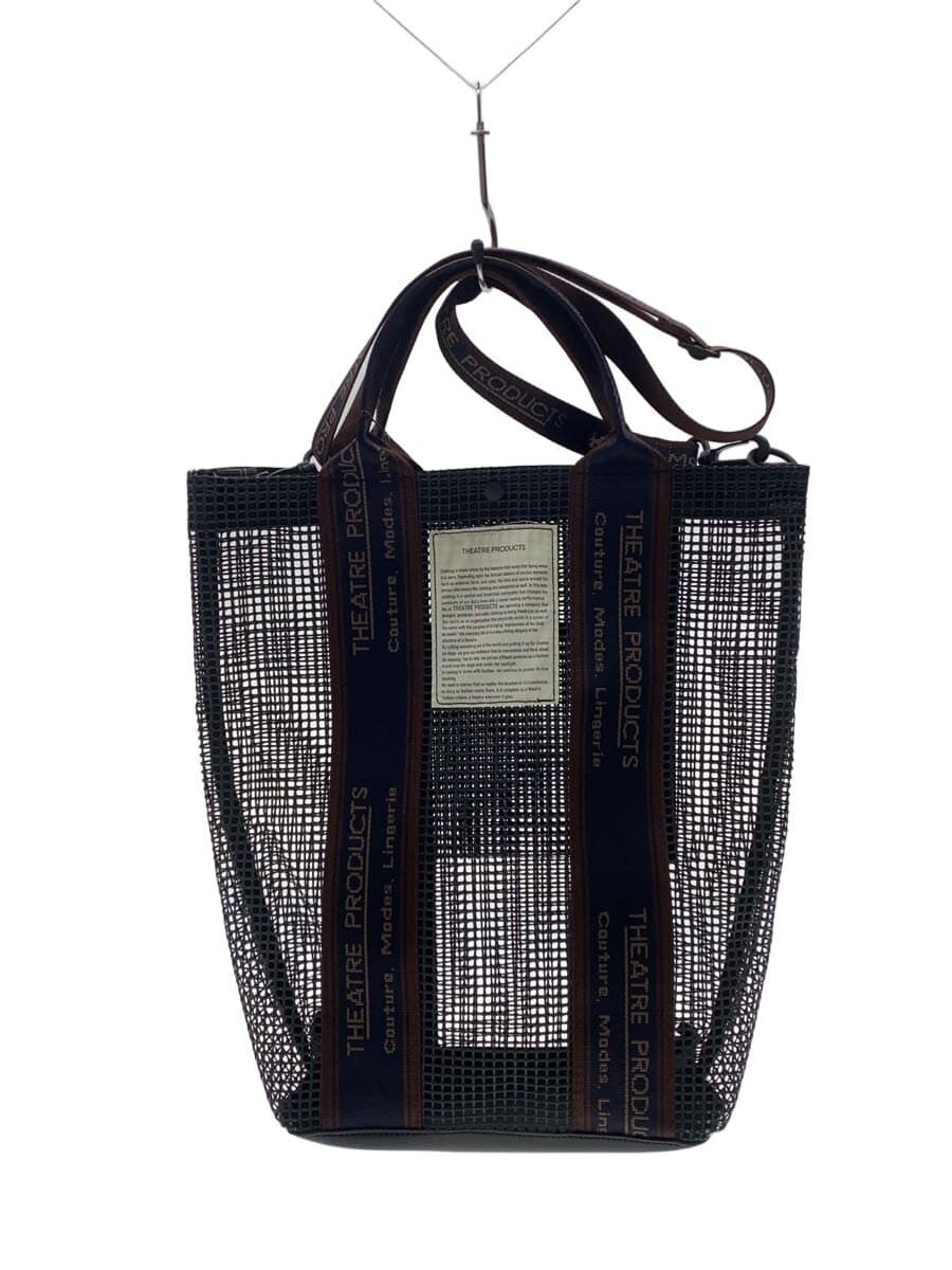 THEATRE PRODUCTS PVC Mesh Thames 2-Way Tote Bag PVC Navy Solid Color