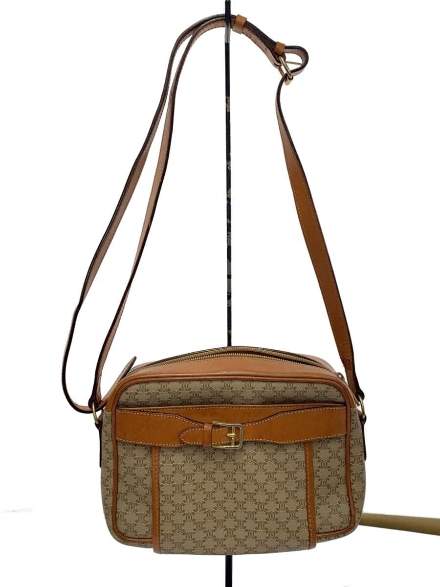 CELINE Shoulder Bag BEG All Over Pattern