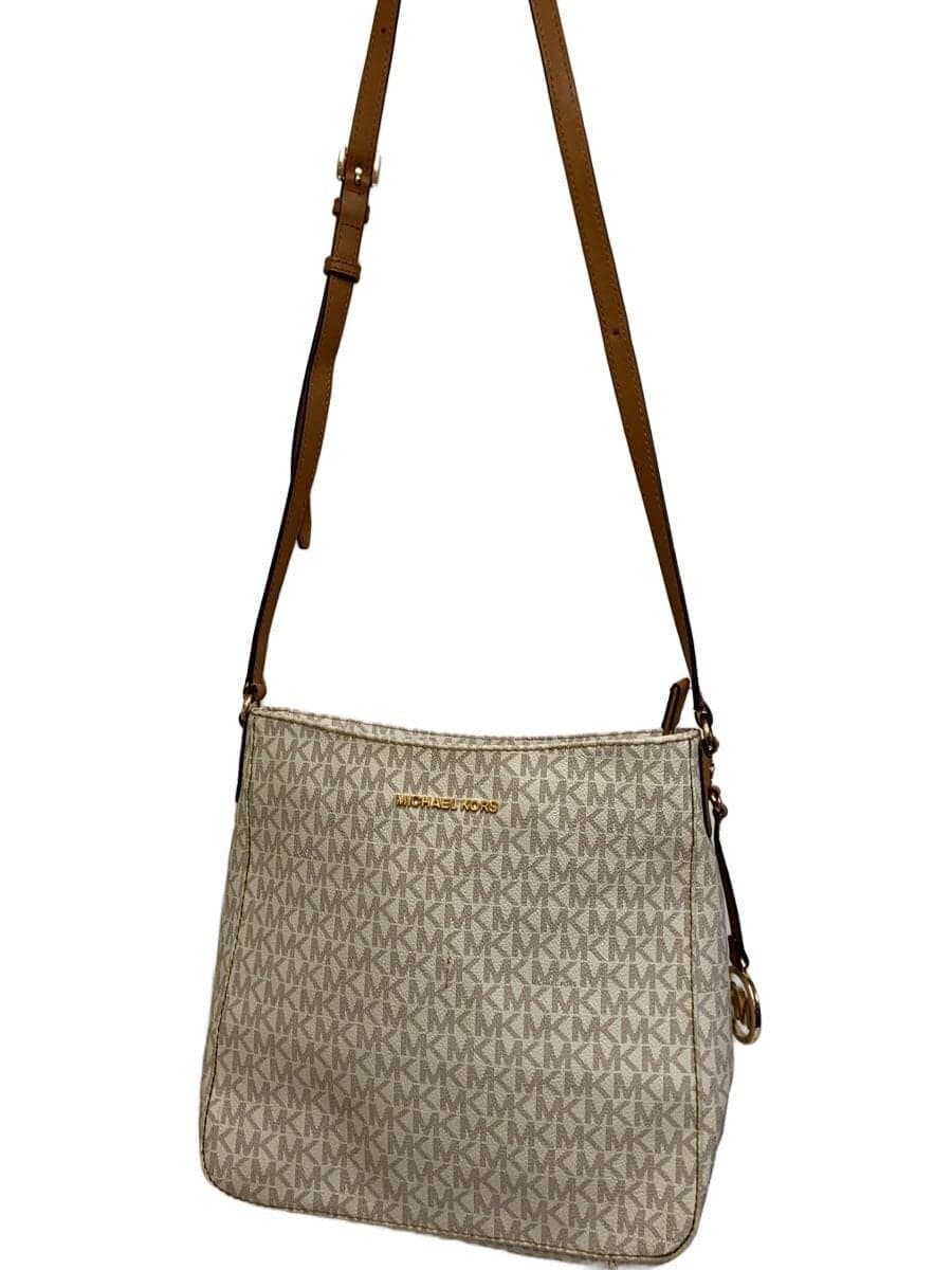 MICHAEL KORS Shoulder Bag PVC WHT All Over Pattern