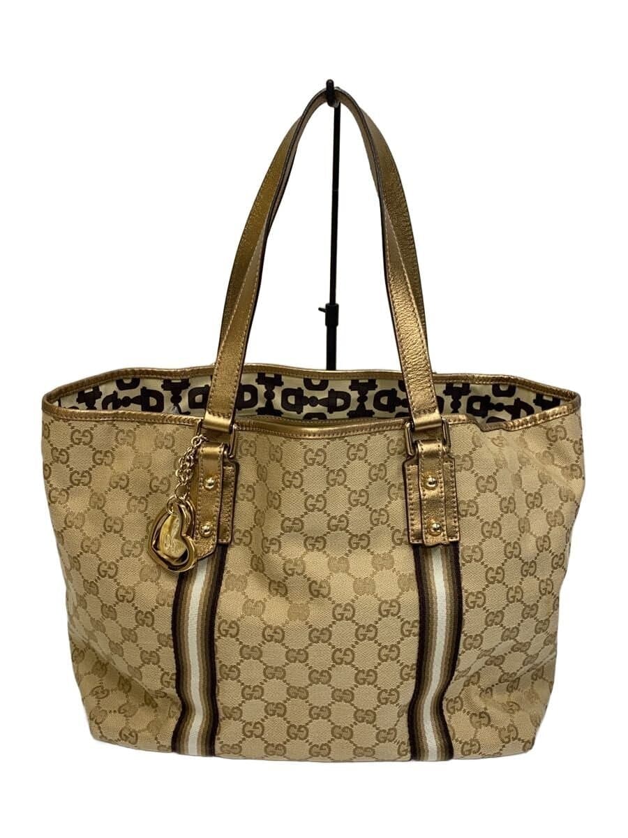 GUCCI Tote Bag_Sherry _GG Canvas WHT