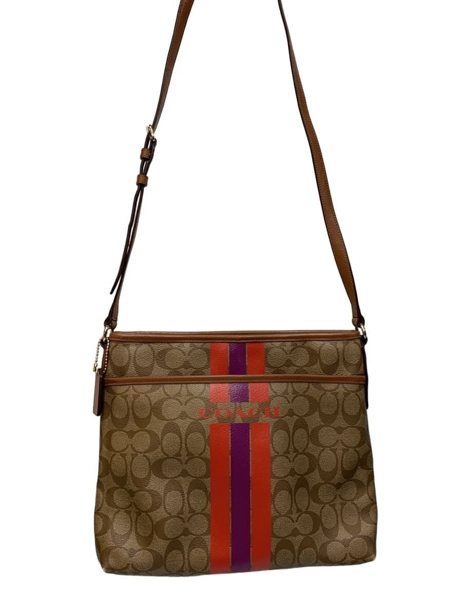 COACH Shoulder Bag BEG All Over Pattern F38402