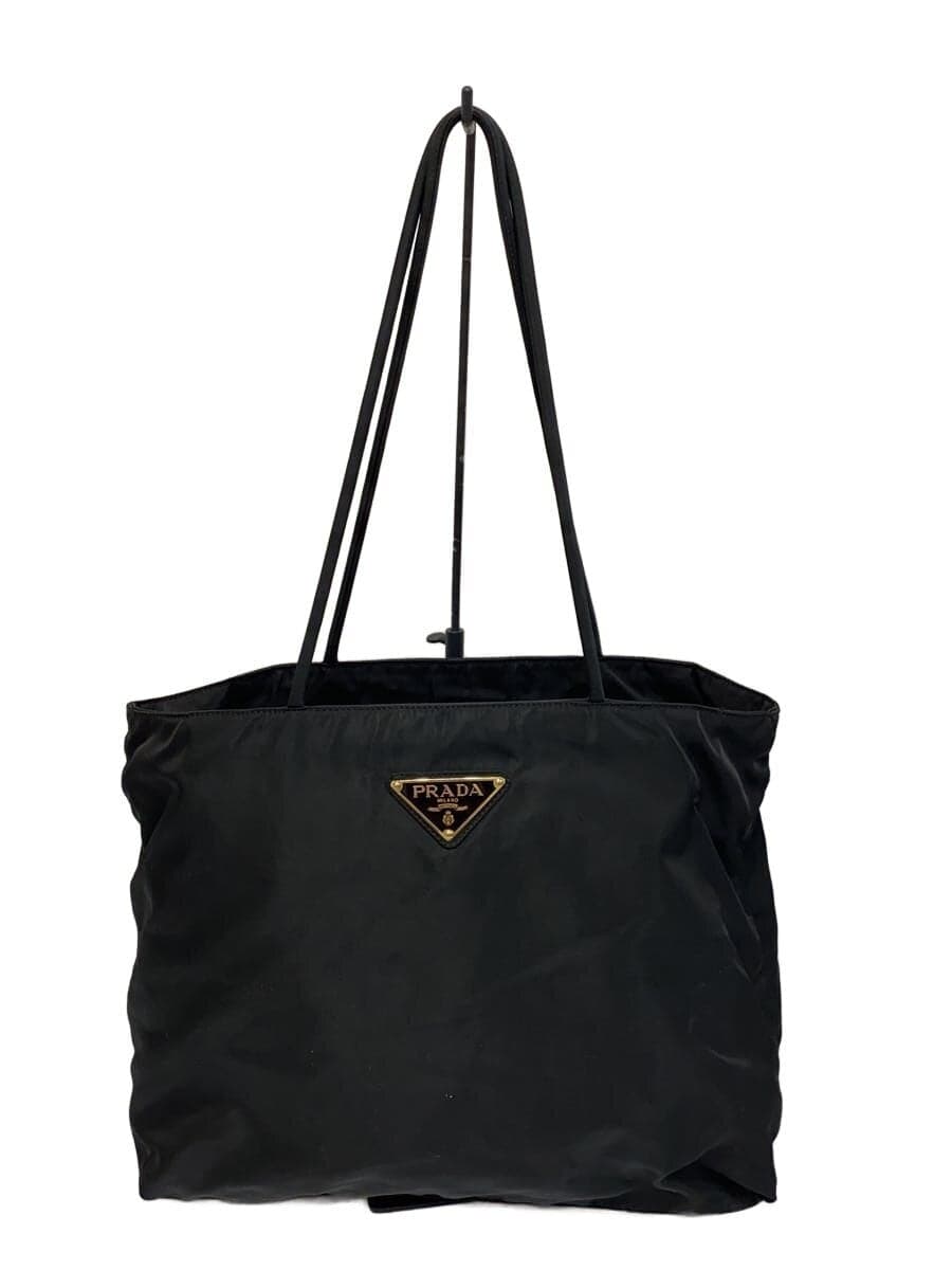 PRADA tote bag nylon black plain