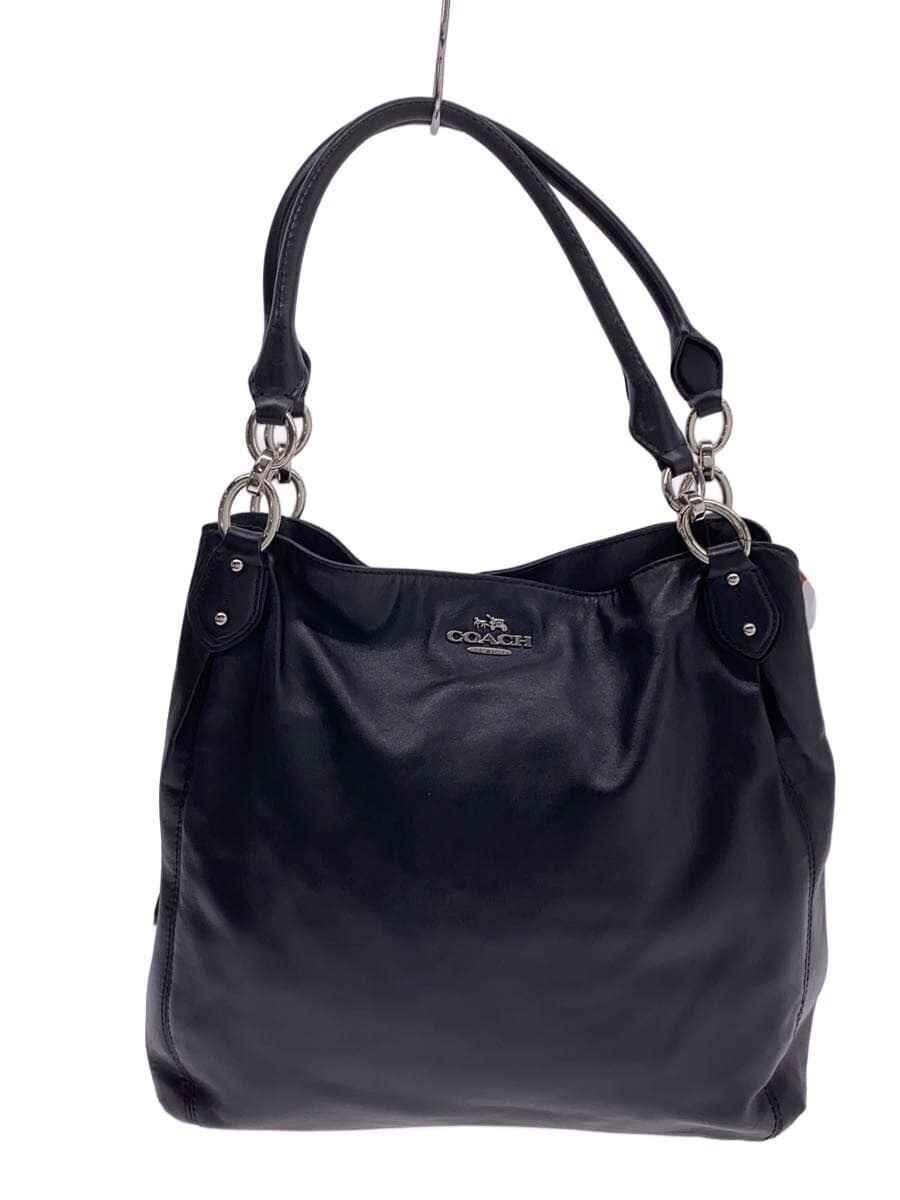 COACH Tote Bag_All Leather Leather BLK Solid