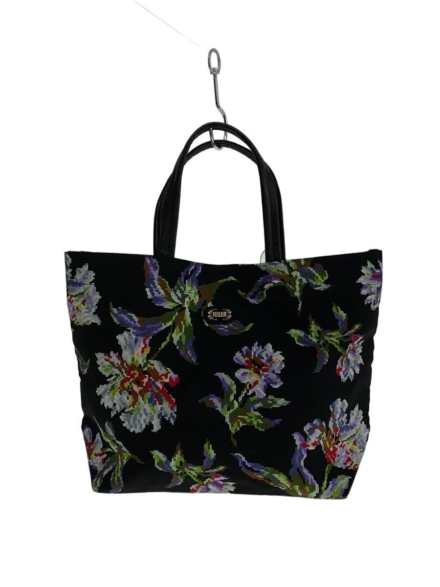 FEILER Tote Bag Nylon BLK Floral