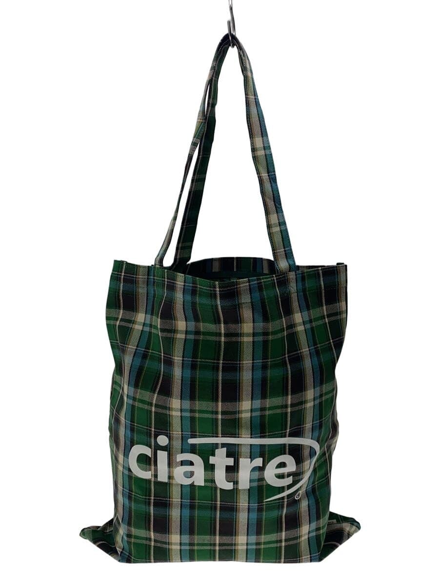 ciatre Tote Bag GRN Check