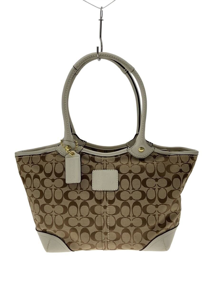 COACH Tote Bag_Signature Canvas BEG