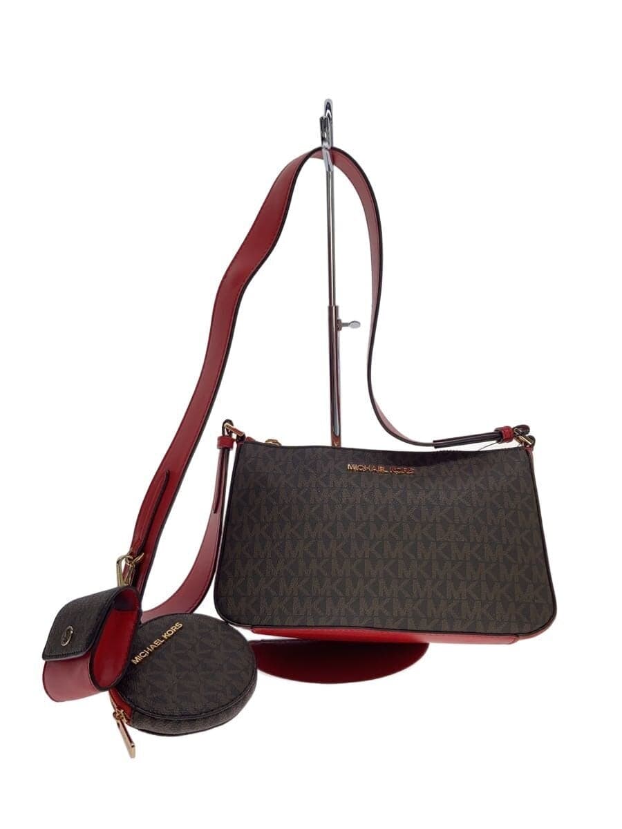 MICHAEL KORS Shoulder Bag PVC BRW All-over Pattern