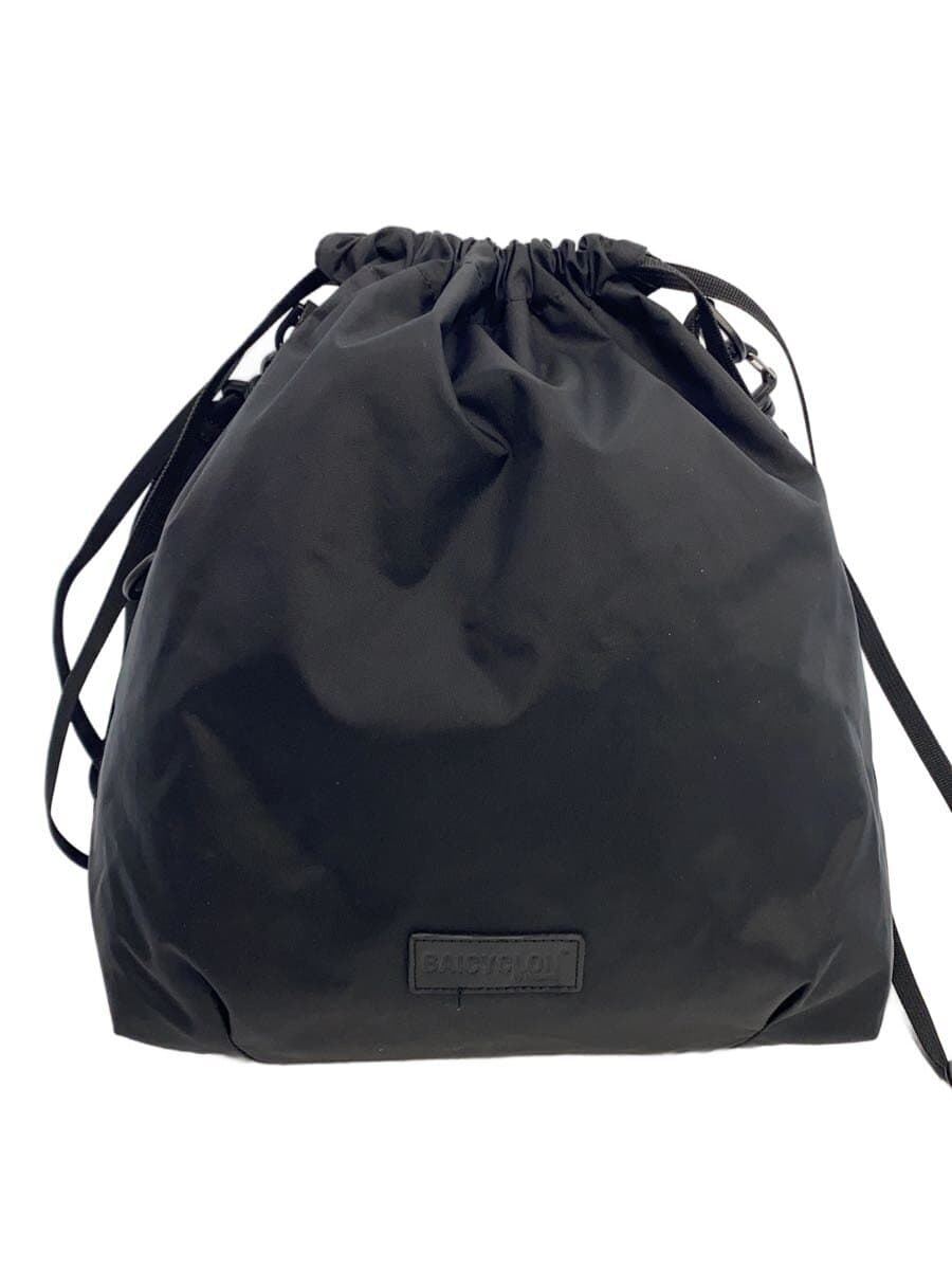 BAICYCLO Nby BAGJACK Drawstring Bag Shoulder Bag Black Solid Bicyclone by Bag Jack