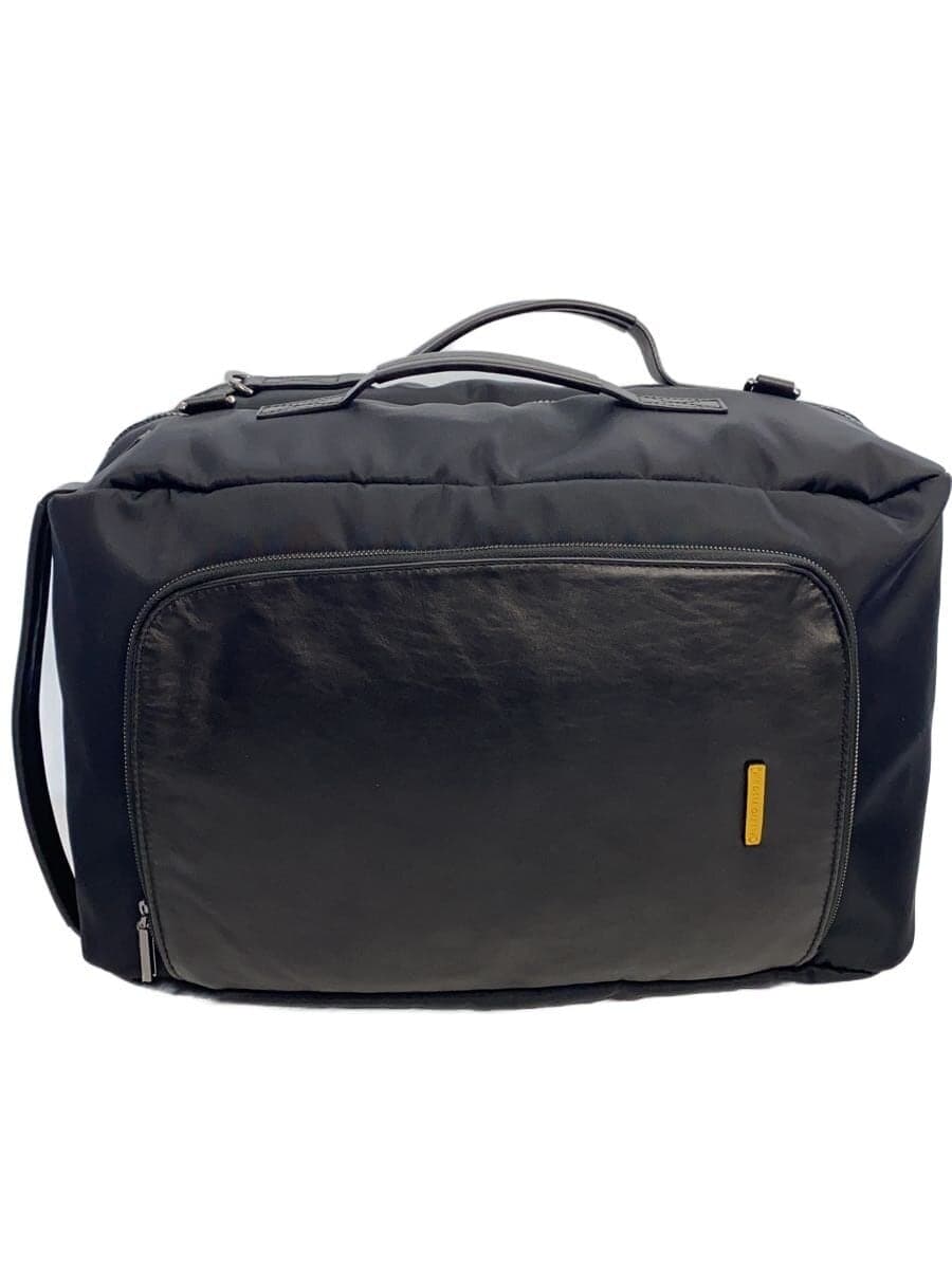 PLINIO VISONA3-Way Backpack Retractable Shoulder Bag Nylon Black Solid Plinio Visona