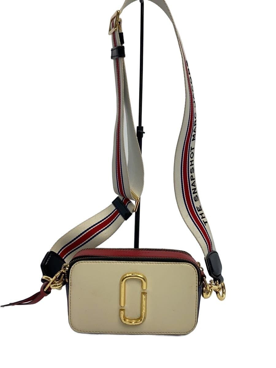 MARC JACOBS shoulder bag PVC cream THE SNAPSHOT SMALL BAG has dirt and scratches