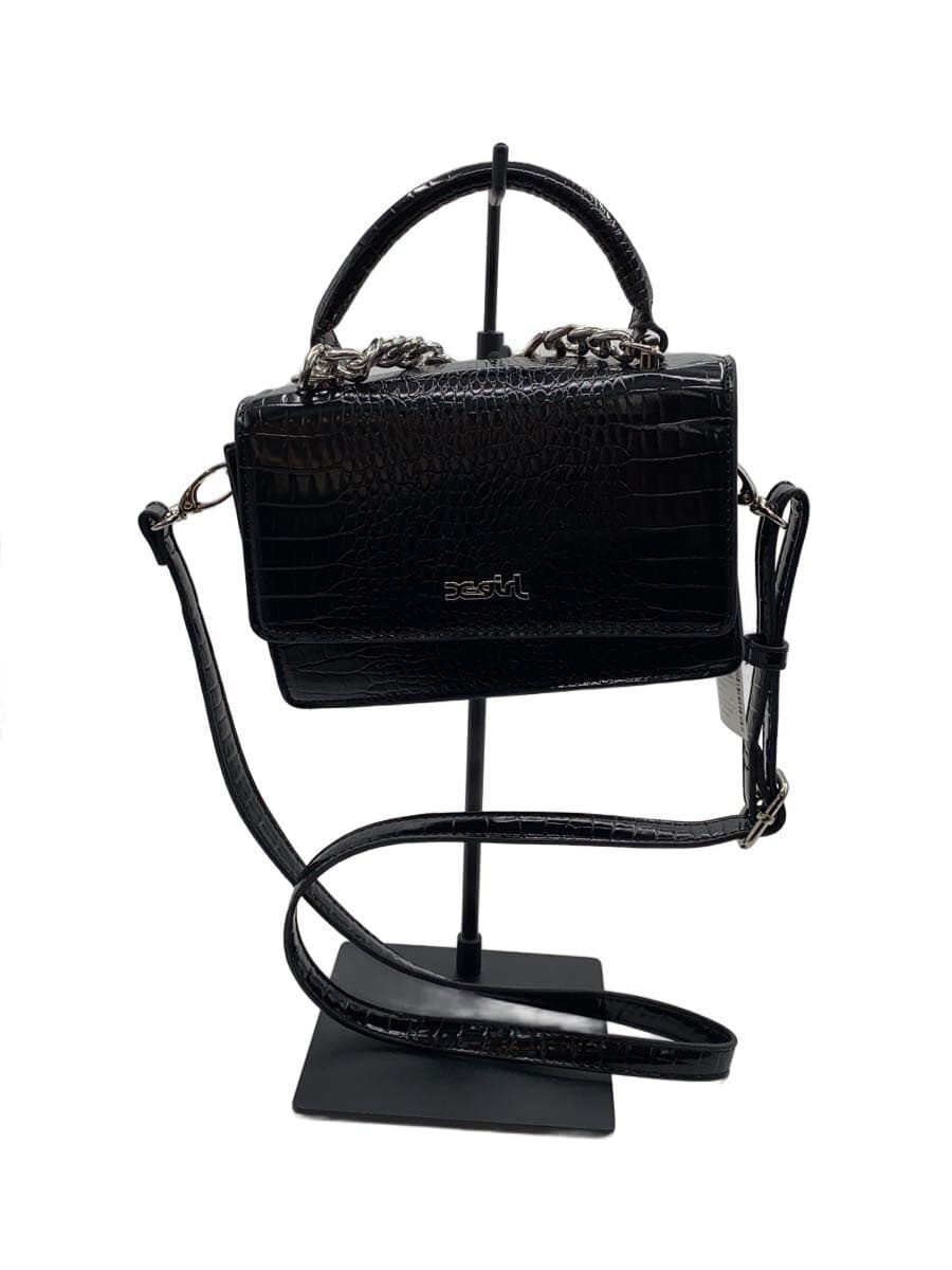 X-girl Shoulder Bag Leather BLK Solid 105214053006